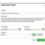 What information to I provide when creating a new project?