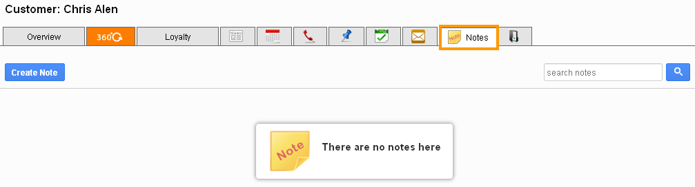 Notes tab