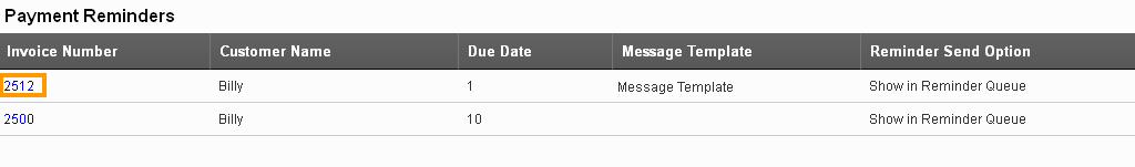 payment reminder dashboard