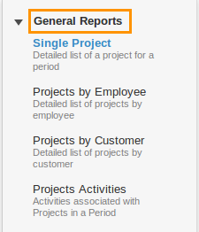 Projects General Reports
