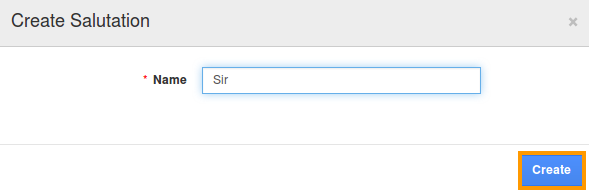 Creating Salutation