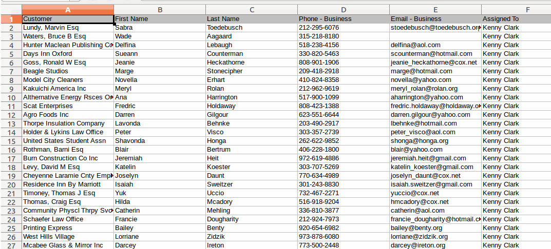 Export Contact List