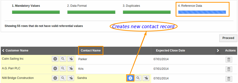Contact name creation