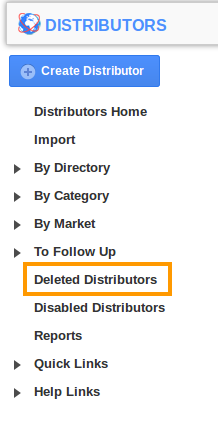 Deleted Distributors
