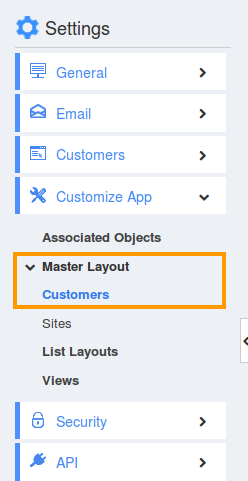 Master Layout Left Navigation Panel