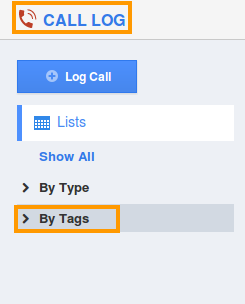 call logs by tags