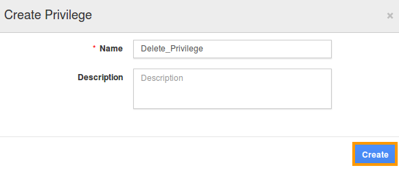 Create Delete Privilege