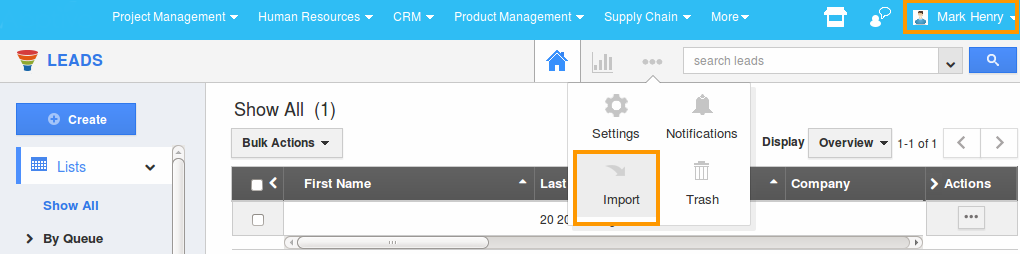 Import Visibility