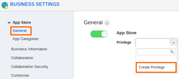 Create Privilege Create Privilege