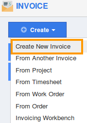 create new invoice
