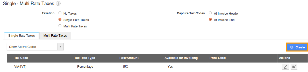 create single rate tax popup