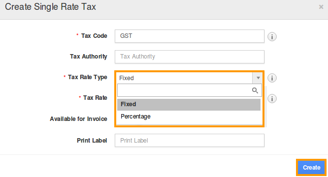 Fixed Tax Rate Type