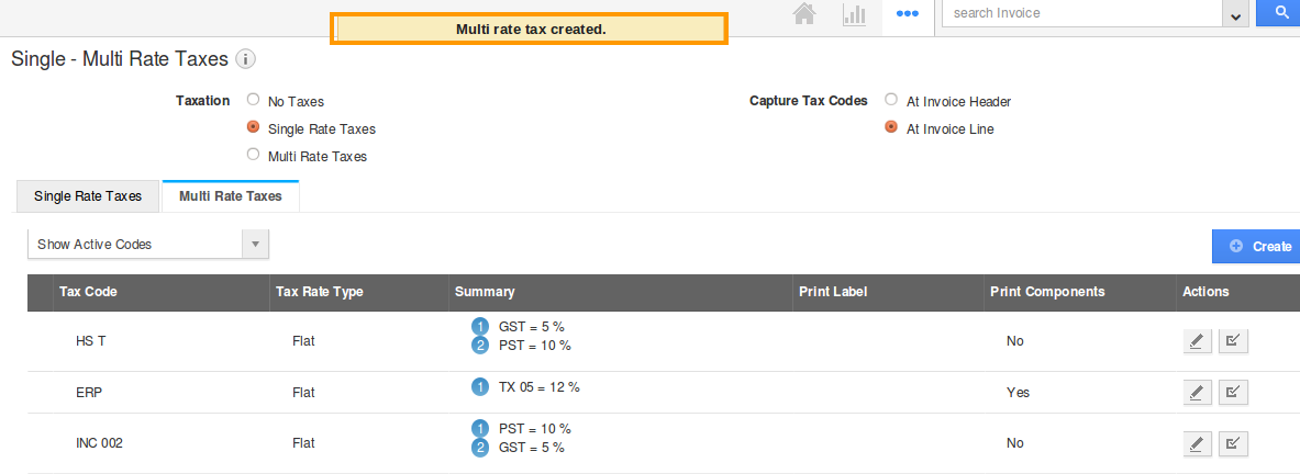 multi tax created