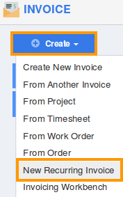 New Recurring Invoice