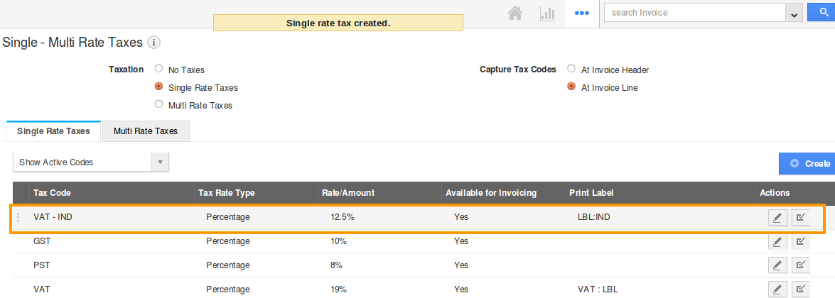 tax code lists