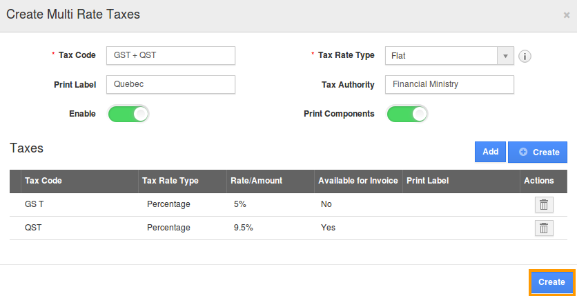 Create Multirate Tax