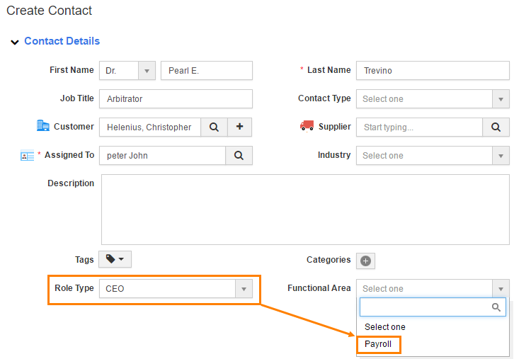 Contact Create Page Contact Create Page