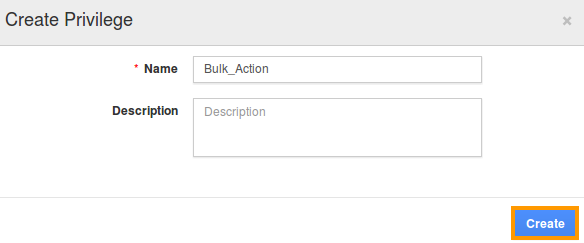 Create Bulk action Create Bulk action
