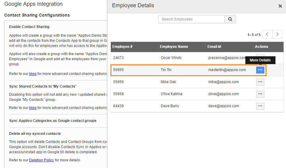 Employee Details employee details