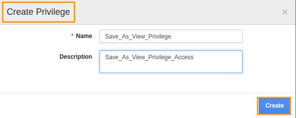 Save As View Privilege