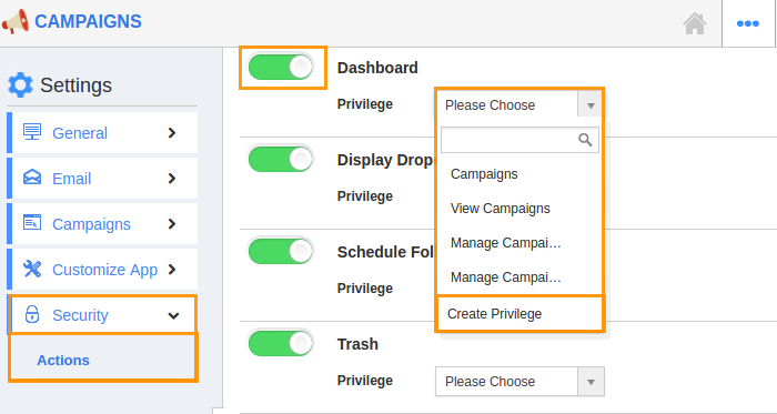 access dashboard