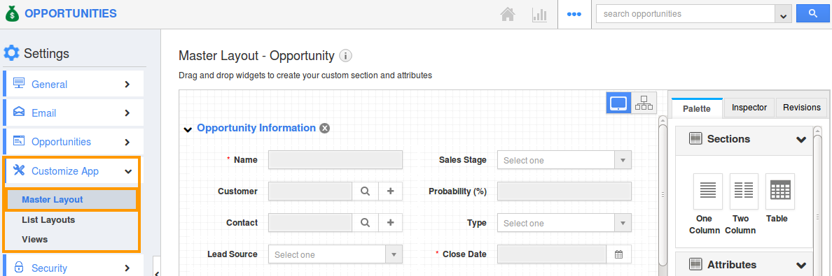 opportunity master layout opportunity master layout