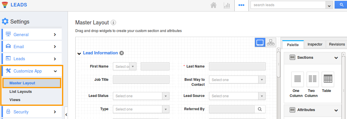 leads master layout leads master layout