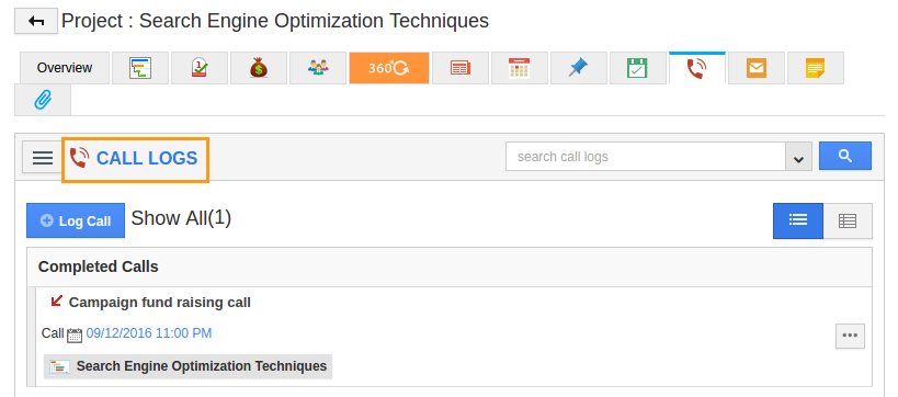 View Call logs View Call logs