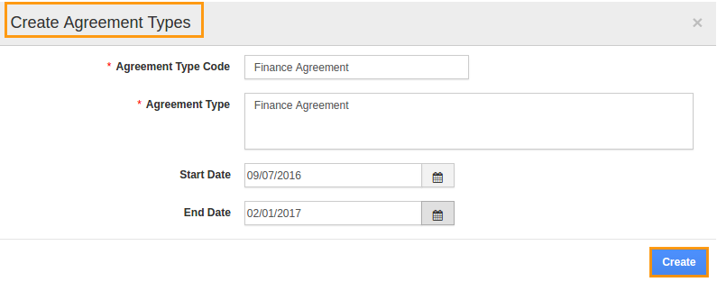 create agreement create agreement