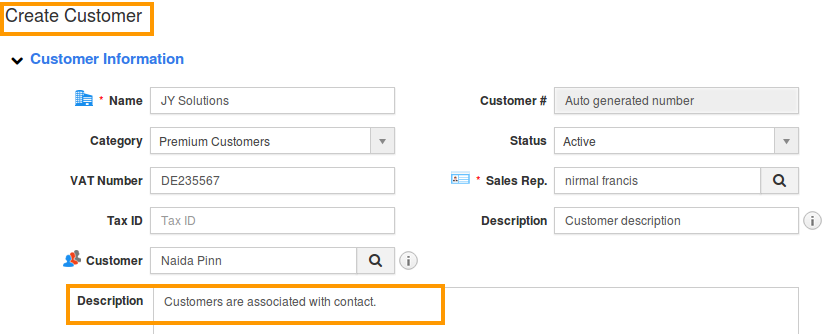 create customer create customer