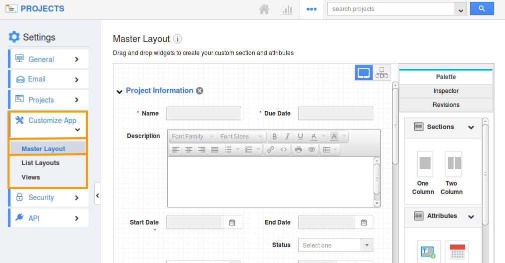 master layout projects