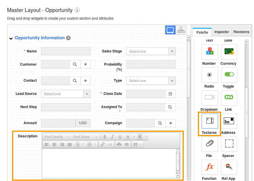 opportunity text area opportunity text area