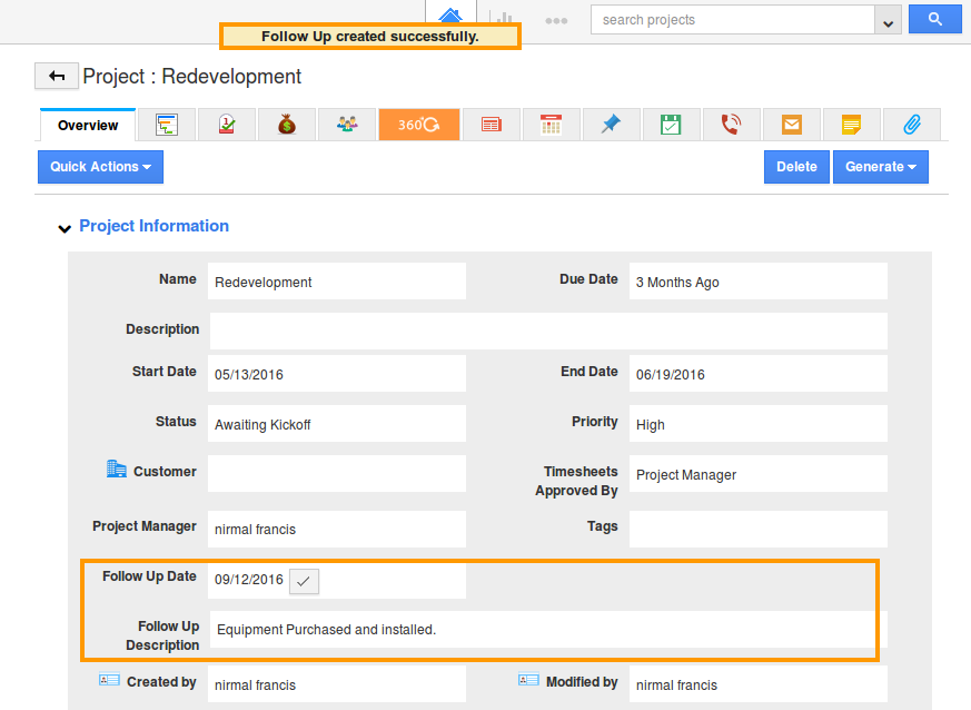 overview followup overview followup