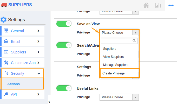 Save as view action Save as view action