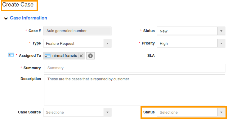 create case create case