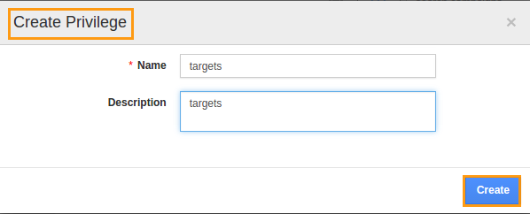 targets create privilege popup