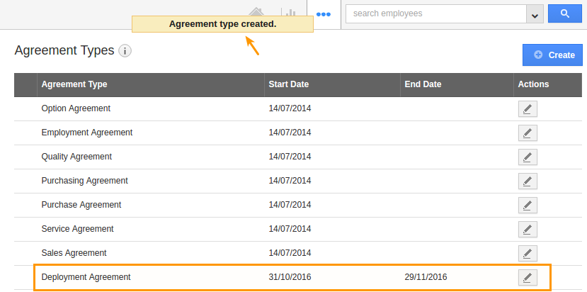 agreement type created