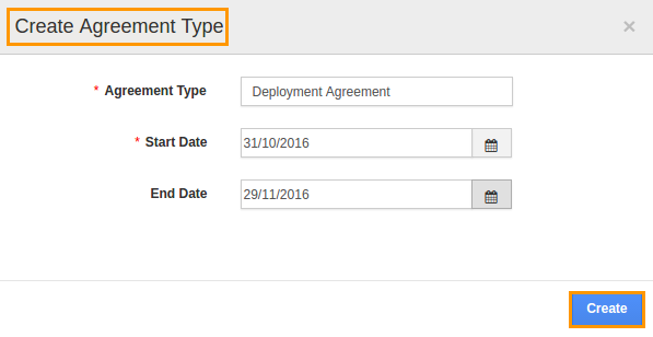 create agreement type