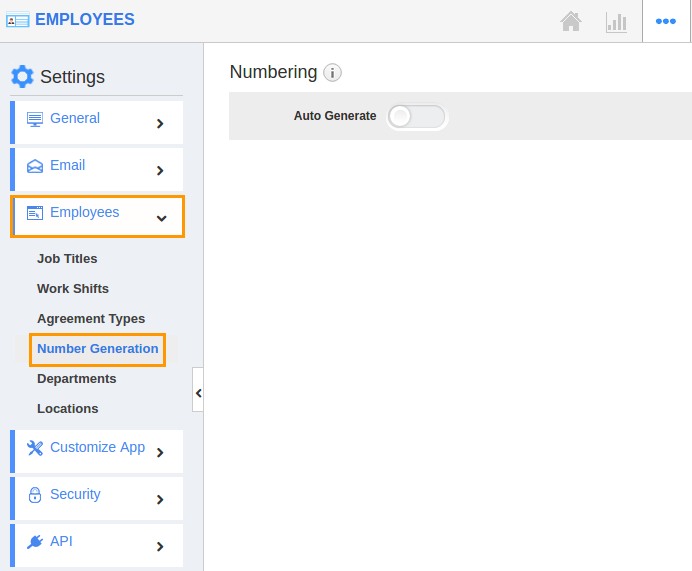 number generation settings