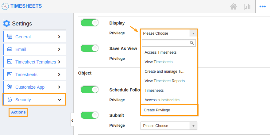 image result for access security actions to use display dropdown