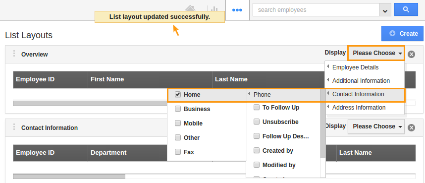 image result for adding field to view employees