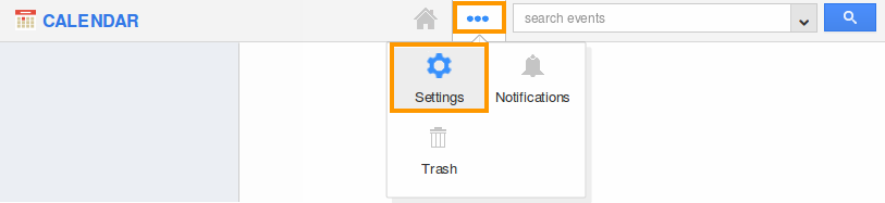 calendar - settings