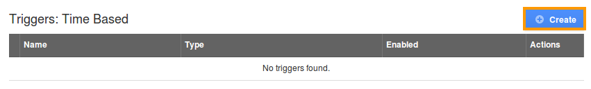 create time based trigger