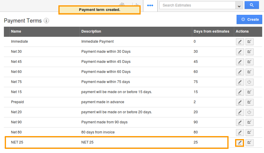edit payment term