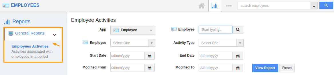 image result for customize reports in employees app