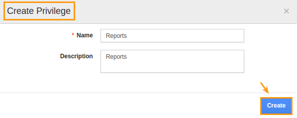 image result to create privilege  for using reports