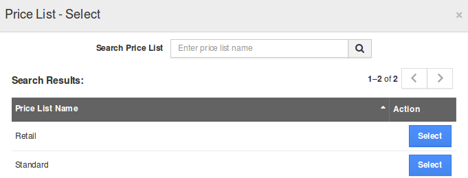 select-price-list
