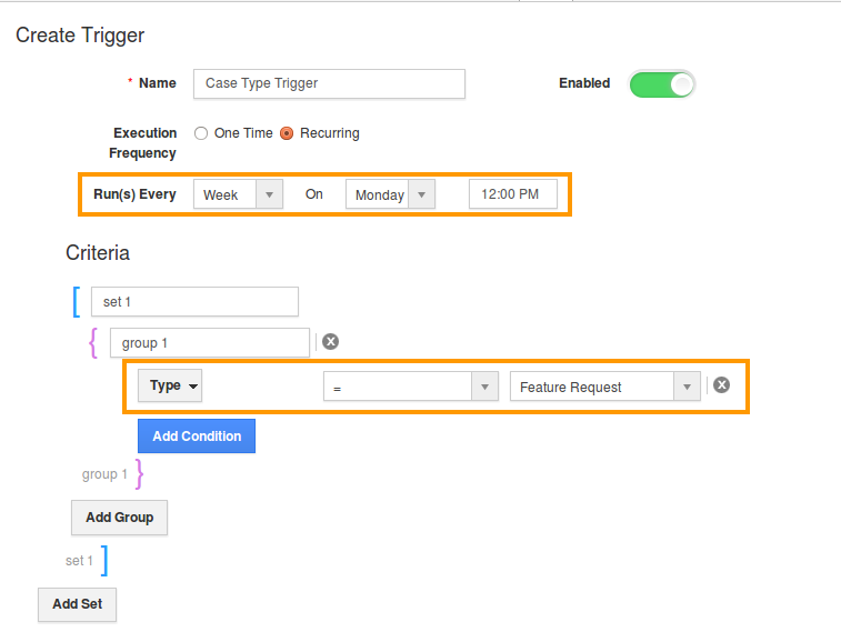 time based trigger criteria