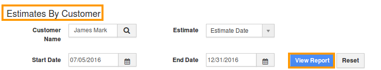 view estimates by customer