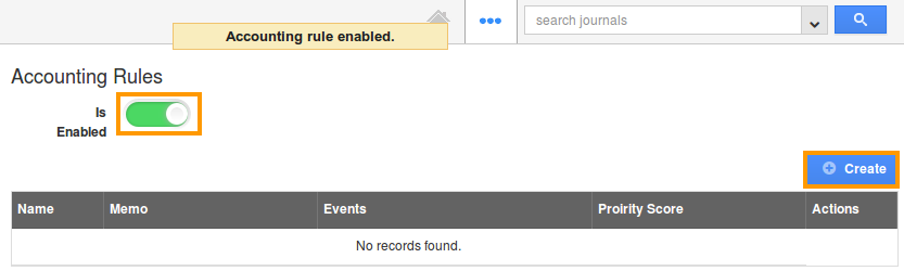 toggle on accounting rules